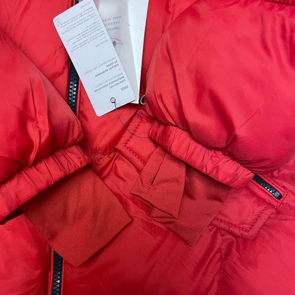 TOMMY HILFIGER red puffer winter jacket women’s XS / M NWT - Picture 4 of 12
